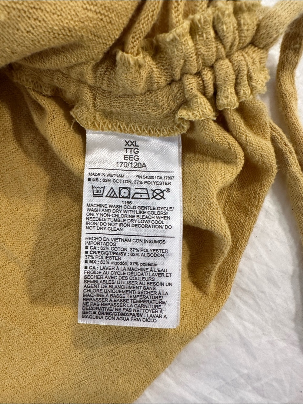 Old Navy Mustard Side-Tie Lightweight Top - Picture 6 of 6
